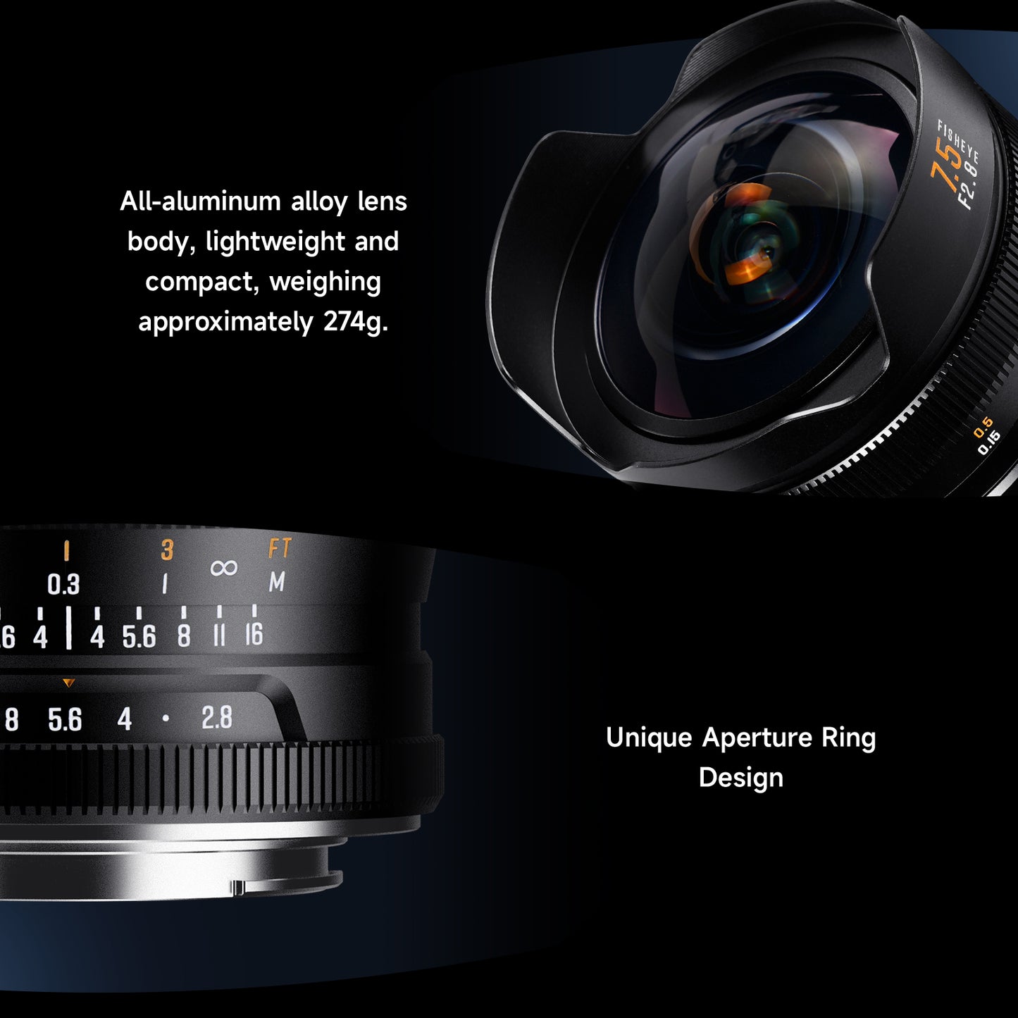 Brightin Star 7.5mm F2.8 IV Fisheye Lens for Nikon Z Mount