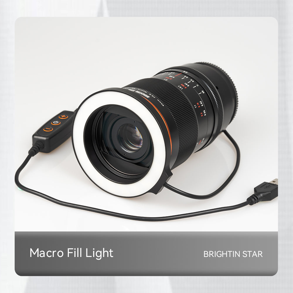 Brightin Star Macro Ring Fill Light Focus Light Portable USB Light 67mm