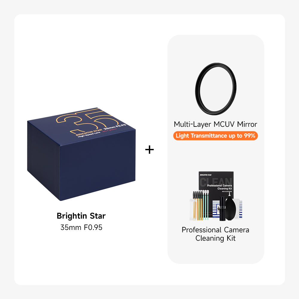 Brightin Star 35mm F0.95 APS-C Luminous Version Portrait Star Manual Fixed Focus Lens Suitable for Fuji X/Nikon Z Mount