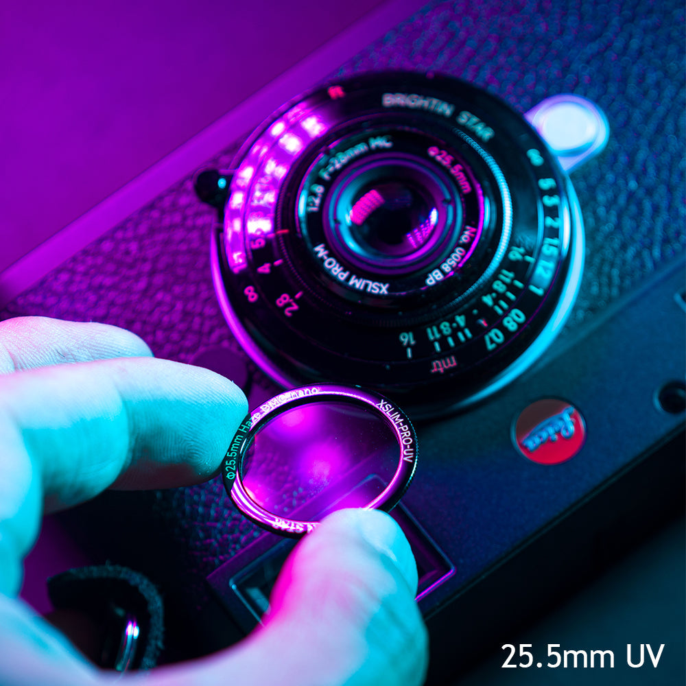 Brightin Star 28mm F2.8 Full Frame Lens Black Lacquer Ultra-Thin Pancake Lens For Leica M Mount Sony E/Canon RF/Fuji XF/GFX/Nikon Z Adapter Ring