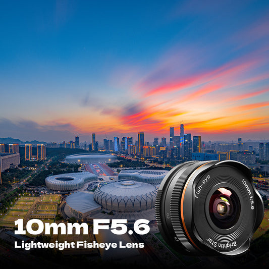 Brightin Star 10mm F5.6 Fisheye Lens Wide-Angle Lens Suitable For M4/3, Canon EF-M, Sony E, Nikon Z, Fuji X