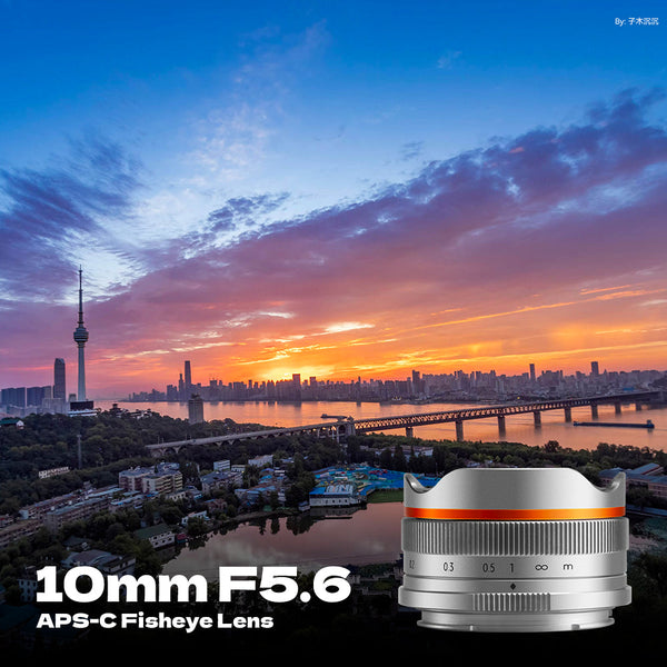 10mm F5.6 APS-C Fisheye Lens Wide-Angle Lens Pancake Lens Manual Fixed Focus Lens Suitable For Fuji X-Mount