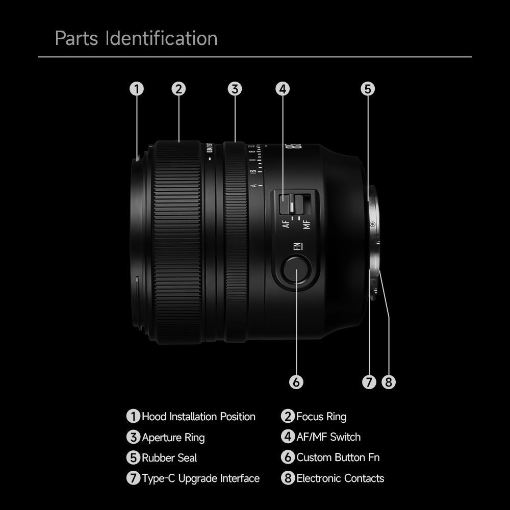 Brightin Star AF85mm F1.8 Full-frame Autofocus  Portrait Large Aperture Prime Lens Fit for Sony E/Nikon Z Mount
