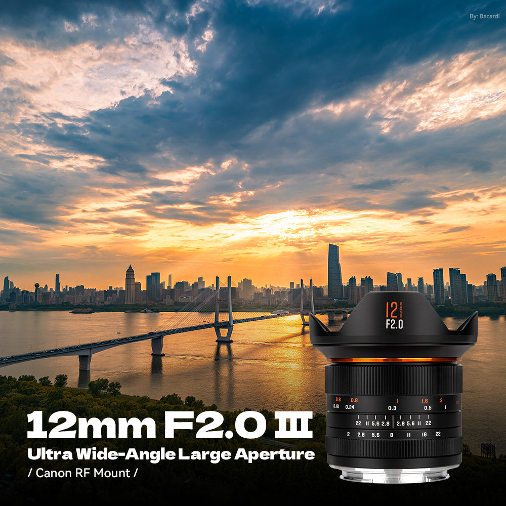 Brightin Star 12mm F2.0 III Ultra Wide-Angle Big Aperture APS-C Cameras Lens, Fit for Canon EF-M/RF