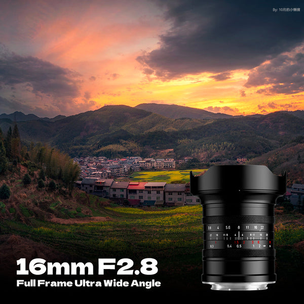 16mm F2.8 Full Frame Ultral Wide Angle Manual Focus Mirrorless Camera Lens, Fit for Canon RF Mount