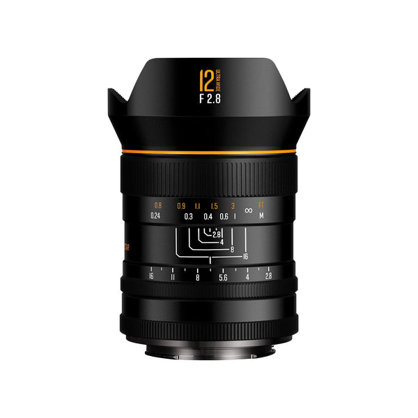 Brightin Star 12mm F2.8 Full Frame 122.5° Ultra Wide Angle Manual Focus Prime Mirrorless Camera Lens Fit for Sony E/Nikon Z/Canon RF/L Mount