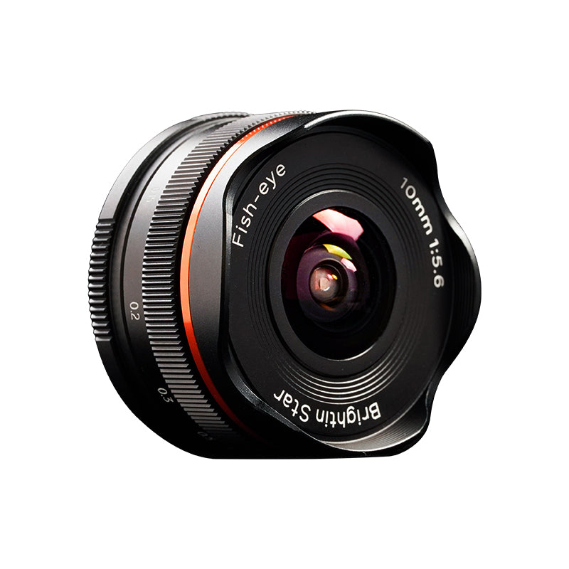 10mm F5.6 Fisheye Lens Wide-Angle Lens Pancake Lens Manual Fixed Focus Lens - Brightin Star