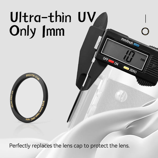 Exclusive  25.5mm ultra-thin UV filter (only 1mm thick) - fits Leica/Sigma/Panasonic L/Canon RF/Nikon Z/Sony E/Fuji X/GFX adapters - designed for 28mm F2.8 lenses