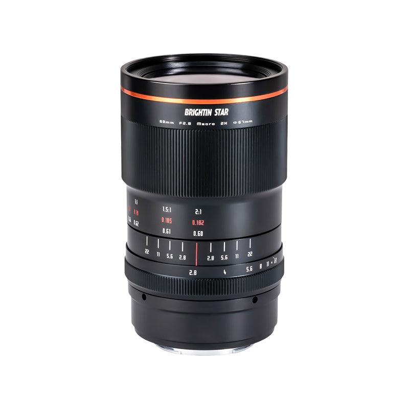 60mm F2.8 II 2X Macro Magnification Manual Focus Mirrorless Camera Lens - Brightin Star