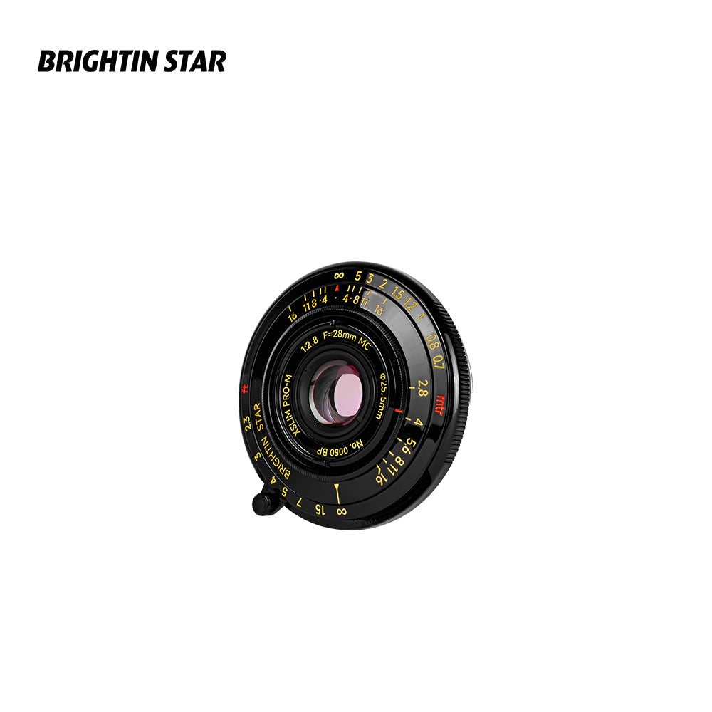 28mm F2.8 Camera Lens Black Lacquer Ultra-Thin Pancake Lens - Brightin Star