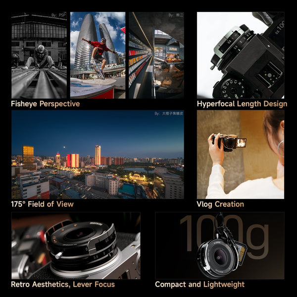 10mm F5.6 Pro APS-C Fisheye Lens Wide-Angle Lens For Canon RF-S Mount