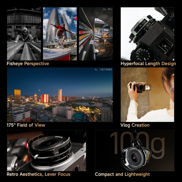 Brightin Star 10mm F5.6 Pro APS-C Fisheye Lens Wide-Angle Lens For M43/Sony E/ Nikon Z/Fuji XF/Canon RF-S Mount