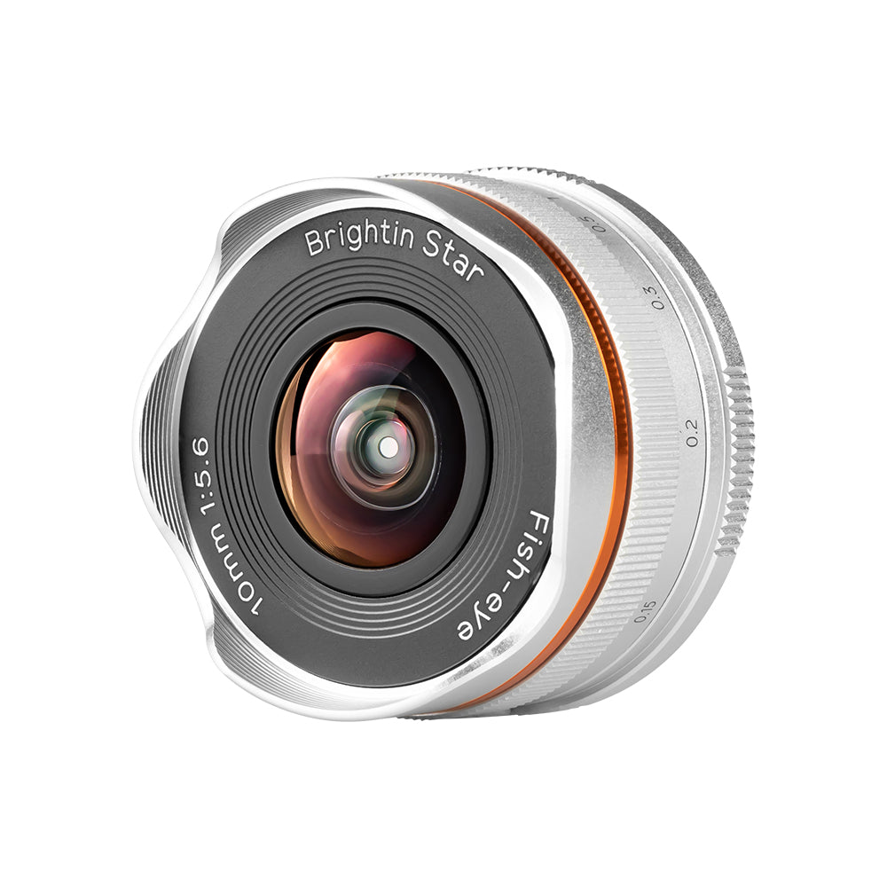 10mm F5.6 Fisheye Lens Wide-Angle Lens Pancake Lens Manual Fixed Focus Lens - Brightin Star