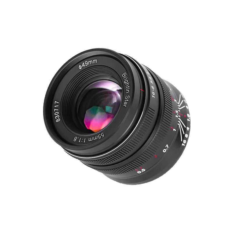 55mm F1.8 Full Frame Large Aperture Manual Focus Mirrorless Camera Lens - Brightin Star