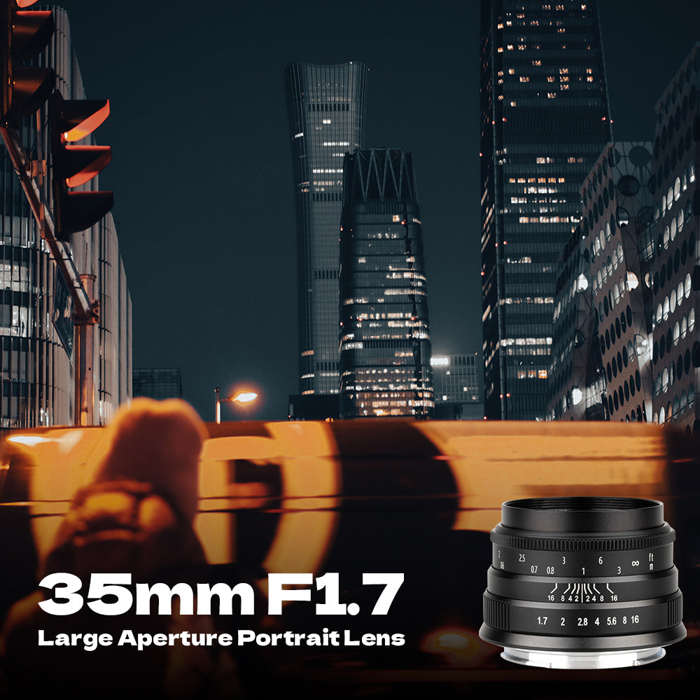 35mm F1.7 Wide-Angle Manual Focus Prime Lens for Panasonic Olympus Micro 4/3 Mirrorless Cameras, MFT APS-C Large Aperture, Fit for LUMIX G7, G7KS, GX85, GX9, G95, GH5, GH6, G100, G9