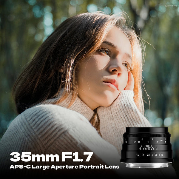 Brightin Star 35mm F1.7 APS-C  Wide-Angle Manual Focus Prime Lens for M43/Canon M/Canon RF/Fuji X/Nikon Z/Sony E Mount