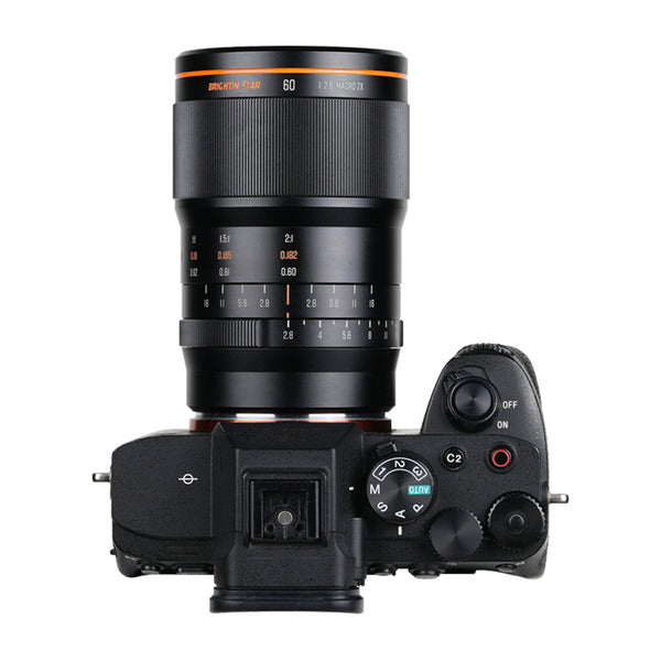 Brightin Star 60mm F2.8 2X Macro APS-C Manual Focus Prime Lens for Canon EOS-M Mount