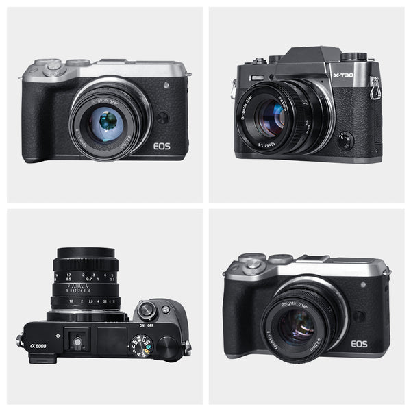 Brightin Star 50mm F1.8 APS-C Manual Focus Lens Fit for Canon EF-M/Sony E/M43/Fuji X/Nikon Z mount