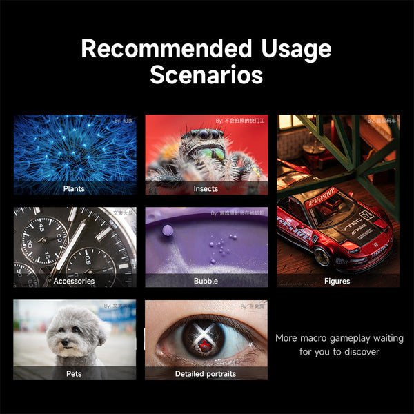 Brightin Star 60mm F2.8 II 2X Macro Magnification Manual Focus  Lens Fit for Sony E/Canon M/Canon RF/Fuji X/Nikon Z/M43 Mount