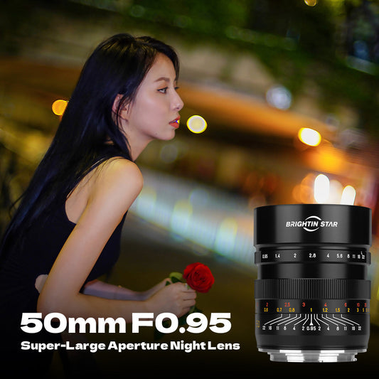 Brightin Star 50mm F0.95 Full Frame Large Aperture Camera Lens For Sony E/Nikon Z/Canon RF/L Mount