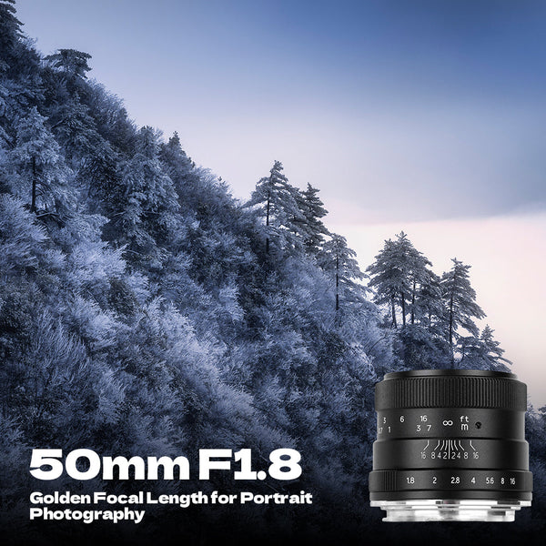 Brightin Star 50mm F1.8 Manual Focus Lens Aps-c Fit for Canon EF-M/Sony/M4/3/Fuji X/Nikon Z
