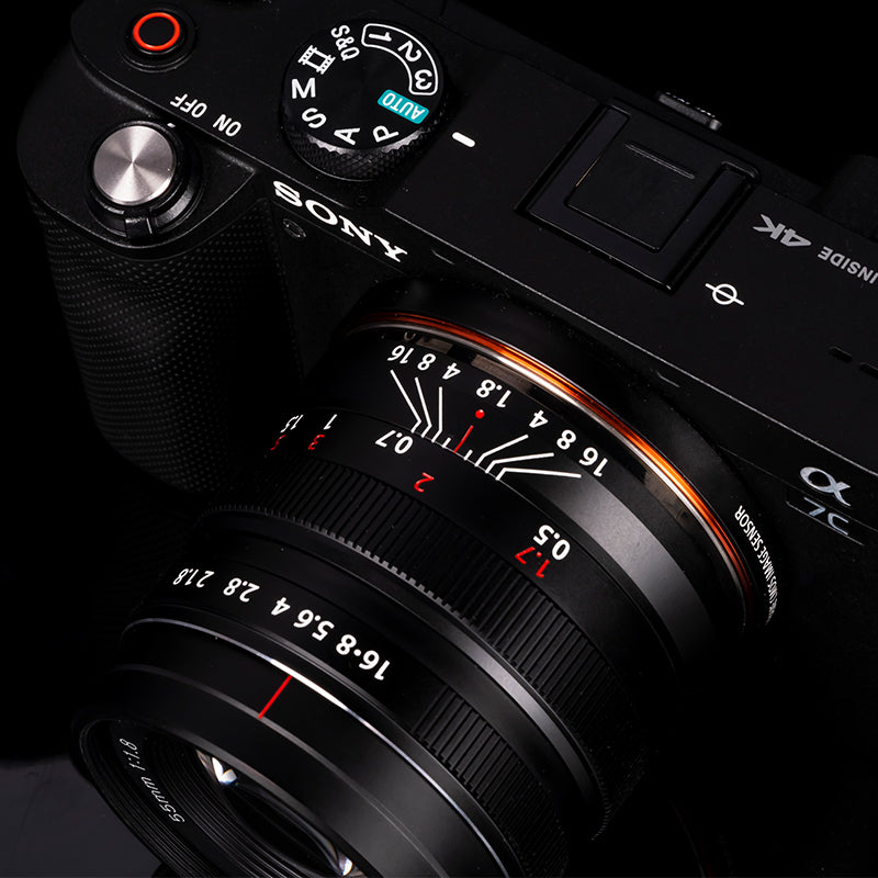 55mm F1.8 Full Frame Large Aperture Manual Focus Mirrorless Camera Lens, Fit for Sony E-Mount