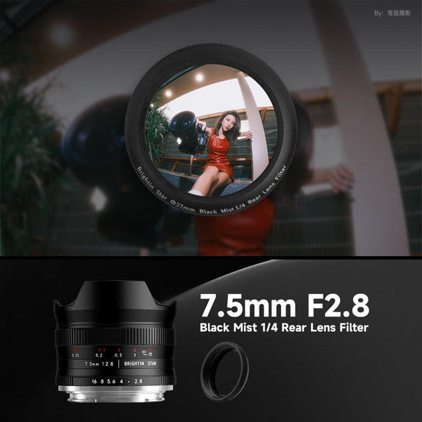 7.5mm F2.8 APS-C Fisheye Manual Focus Lens With ND Filter for Canon EOS-M Mount