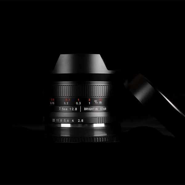 7.5mm F2.8 APS-C Fisheye Manual Focus Lens With ND Filter for Panasonic/Olympus Micro 4/3 Mount