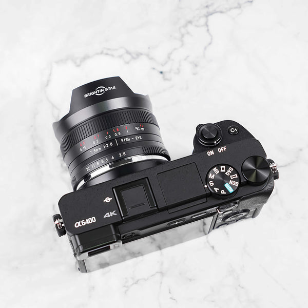 7.5mm F2.8 APS-C Fisheye Manual Focus Lens With ND Filter for Canon EOS-M Mount