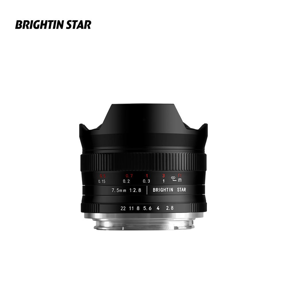 7.5mm F2.8 Fisheye Manual Focus Prime Lens - Brightin Star