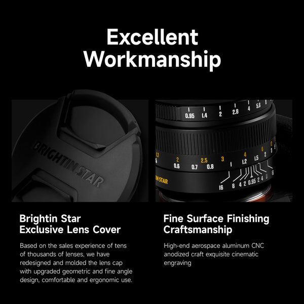 Brightin Star 50mm F0.95 II Full Frame Lens For Sony E/Nikon Z/Canon RF/L Mount