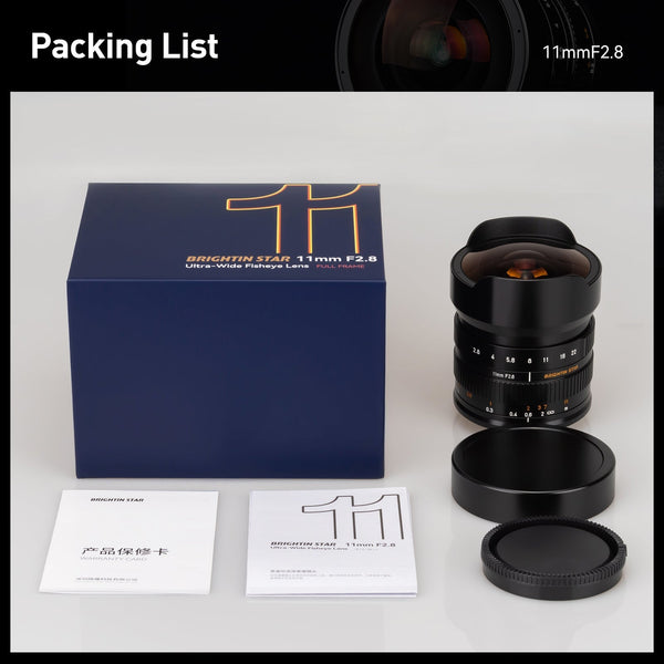 11mm F2.8 Full Frame Wide-Angle Starry Sky Fisheye Lens Suitable for Sony E mount