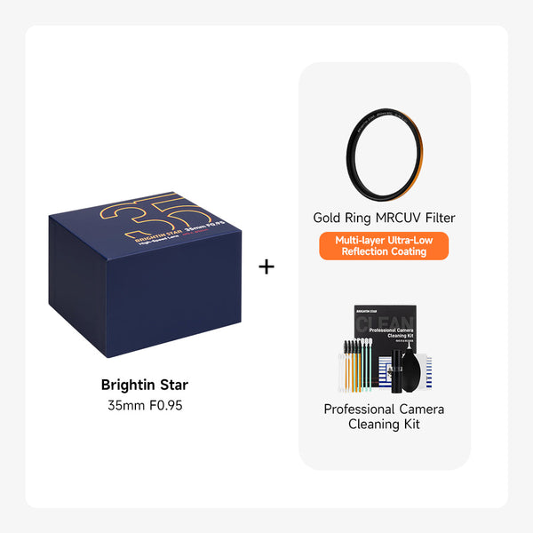 Brightin Star 35mm F0.95 APS-C Luminous Version Portrait Star Manual Fixed Focus Lens Suitable for Fuji X/Nikon Z Mount