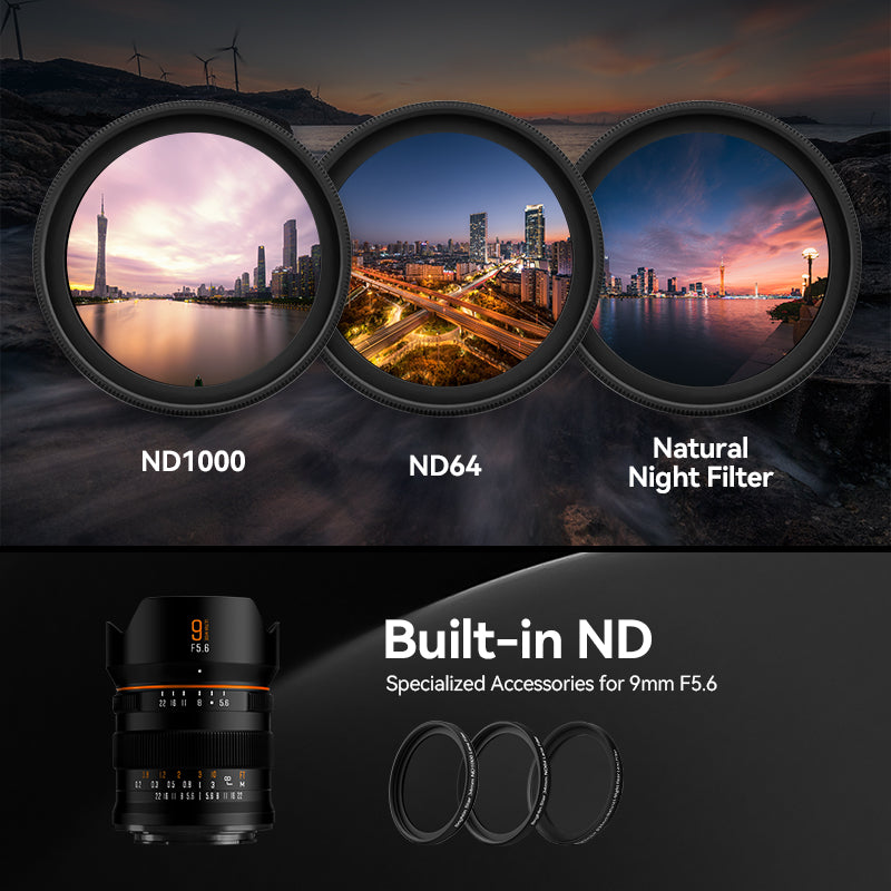 9mm F5.6 Full Frame Camera Lens with ND Filter - Brightin Star