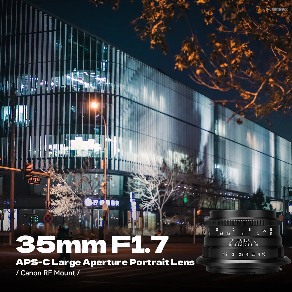 35mm F1.7 Wide-Angle Manual Focus Prime Lens for Panasonic Olympus Micro 4/3 Mirrorless Cameras, MFT APS-C Large Aperture, Fit for LUMIX G7, G7KS, GX85, GX9, G95, GH5, GH6, G100, G9