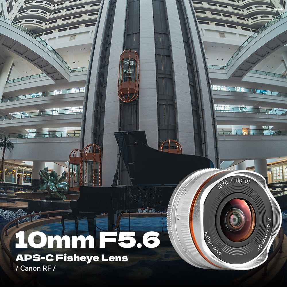 10mm F5.6 Fisheye Lens Wide-Angle Lens Pancake Lens Manual Fixed Focus Lens Suitable For Canon Eos-M Mount