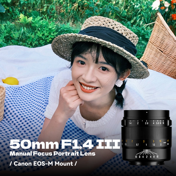 Brightin Star 50mm F1.4 III APS-C Manual Focus Portrait Lens for M43 / Canon M / Fujifilm X / Sony E / Canon RF
