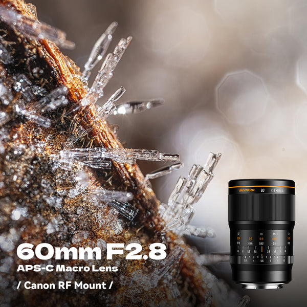 Brightin Star 60mm F2.8 2X Macro APS-C Manual Focus Prime Lens for Canon RF Mount