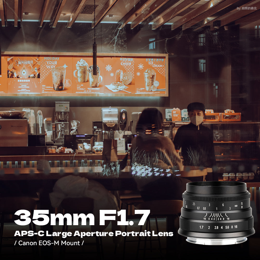 35mm F1.7 Wide-Angle Manual Focus Prime Lens for Canon EOS-M Mount