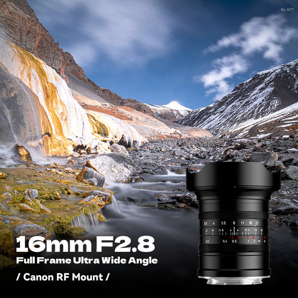 16mm F2.8 Full Frame Ultral Wide Angle Manual Focus Mirrorless Camera Lens, Fit for Canon RF Mount