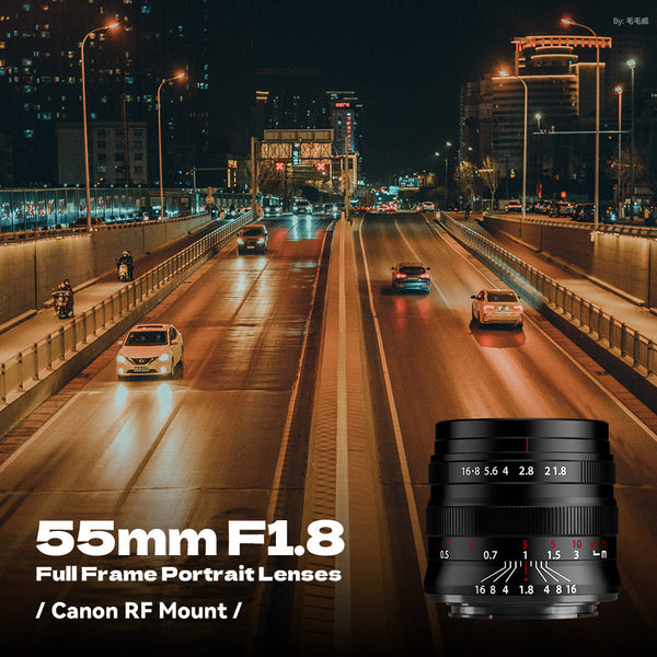Brightin Star 55mm F1.8 Full Frame Large Aperture Manual Focus  Lens for Canon RF/Nikon Z/Sony E Mount