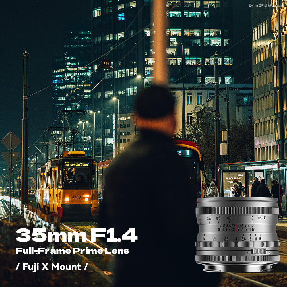 Brightin Star 35mm F1.4 Full-Frame Large Aperture Manual Focus Lens for Fuji X Mount