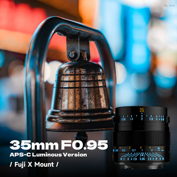 35mm F0.95 APS-C Luminous Version Portrait Star Manual Fixed Focus Lens Suitable for Fuji X Mount
