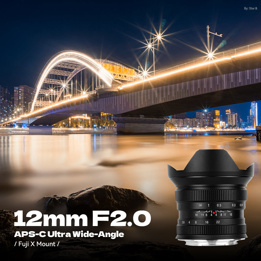 12mm F2.0 Ultra Wide-Angle Big Aperture APS-C Manual Focus Mirrorless Cameras Lens, Fit for Canon EOS-M Mount