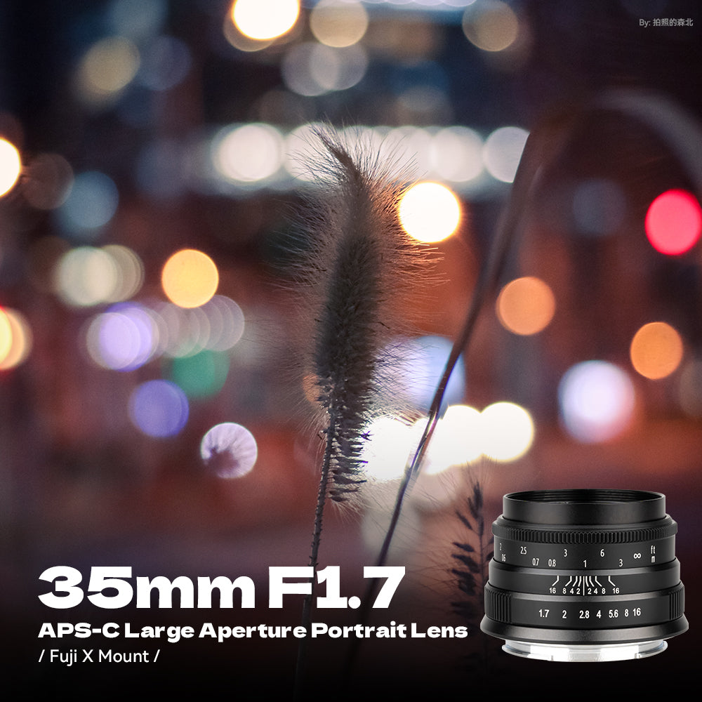 35mm F1.7 Wide-Angle Manual Focus Prime Lens for Panasonic Olympus Micro 4/3 Mirrorless Cameras, MFT APS-C Large Aperture, Fit for LUMIX G7, G7KS, GX85, GX9, G95, GH5, GH6, G100, G9