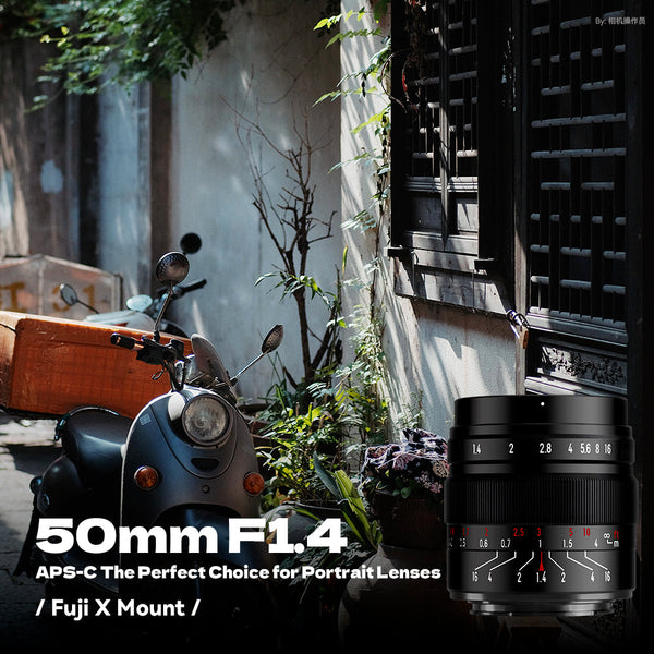 Brightin Star 50mm F1.4 APS-C Manual Focus Prime Lens for M43/Canon M/Fuji X/Sony E Mount