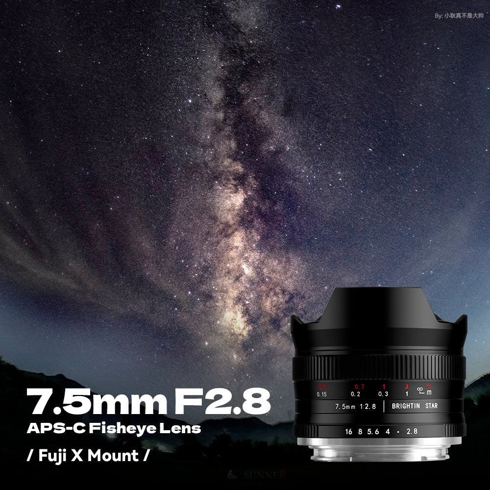 7.5mm F2.8 APS-C Fisheye Manual Focus Lens With ND Filter for Canon RF Mount