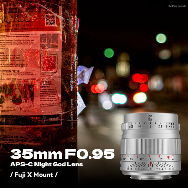 35mm F0.95 APS-C Night God Portrait Star Manual Fixed Focus Lens Suitable For Fuji X-Mount