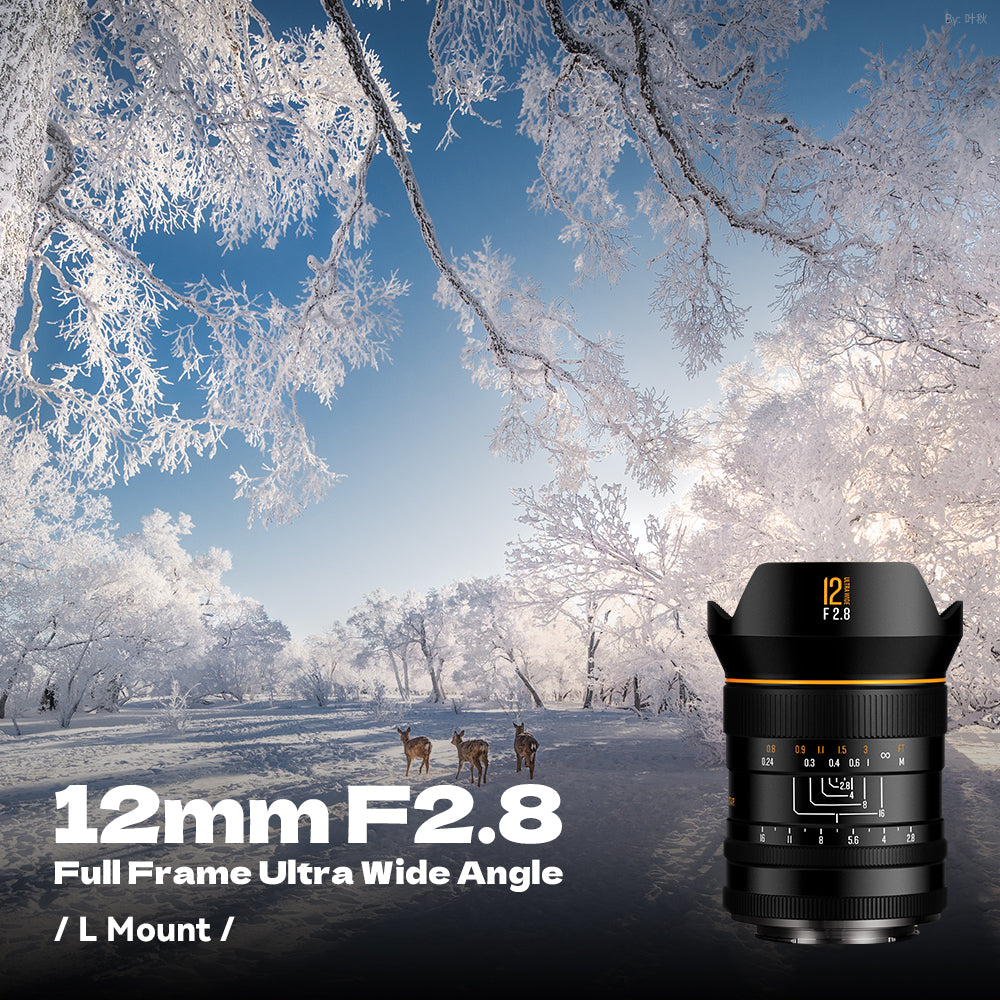 12mm F2.8 Full Frame  122.5° Ultra Wide Angle Manual Focus Prime Mirrorless Camera Lens Fit for L Mount
