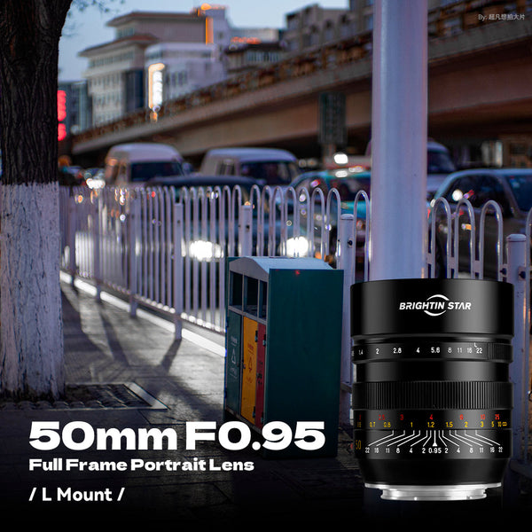 50mm F0.95 Full Frame Large Aperture Manual Focus Mirrorless Camera Lens, Fit for Leica/Panasonic/Sigma L-Mount